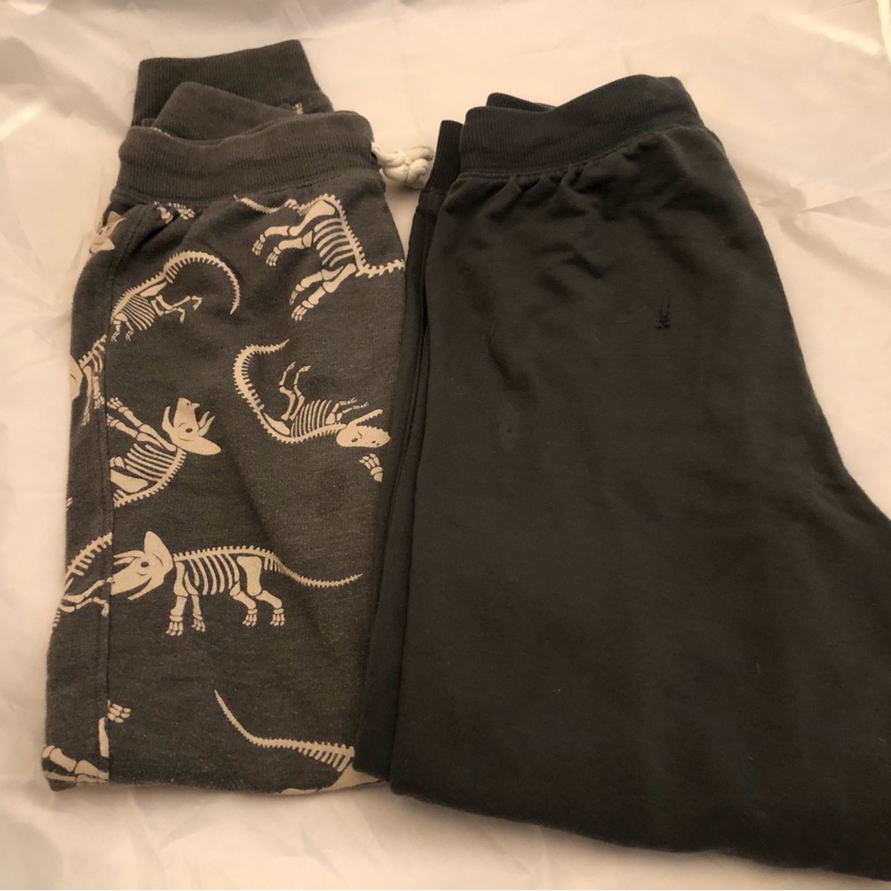 jumping beans Charcoal Gray Dinosaur Print & Solid Jogger Pair